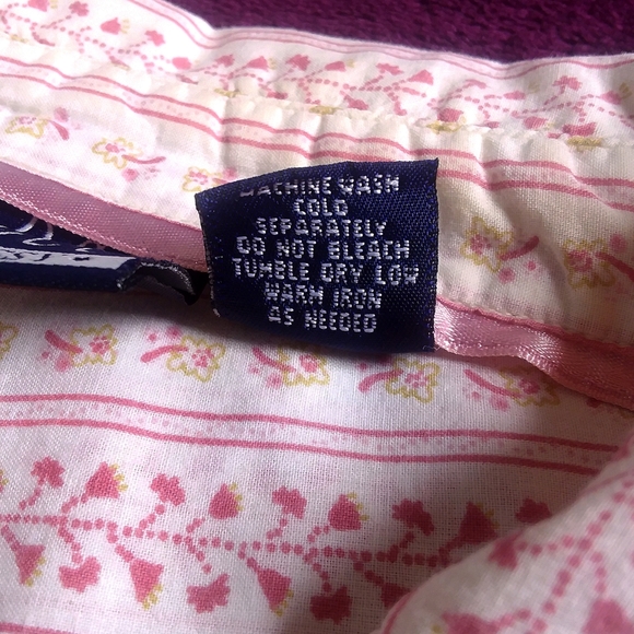 Vintage DCC Missy S Floral Striped Button Down Top - Picture 6 of 6